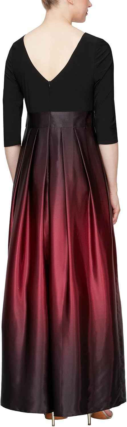Women's Long Satin Mother of The Bride Dress with Pockets, Formal Party Gown (Petite and Regular Sizes)-BMbridal.UK