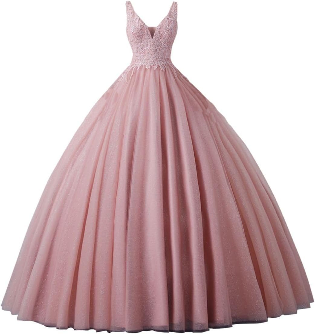 BMbride Women's Beading Sweetheart Ball Gown Tulle Layed Long Quinceanera Dress-BMbridal.UK
