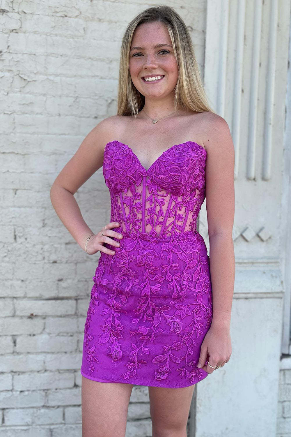 Mint Lace Sweetheart Tight Short Homecoming Dress-BMbridal.UK