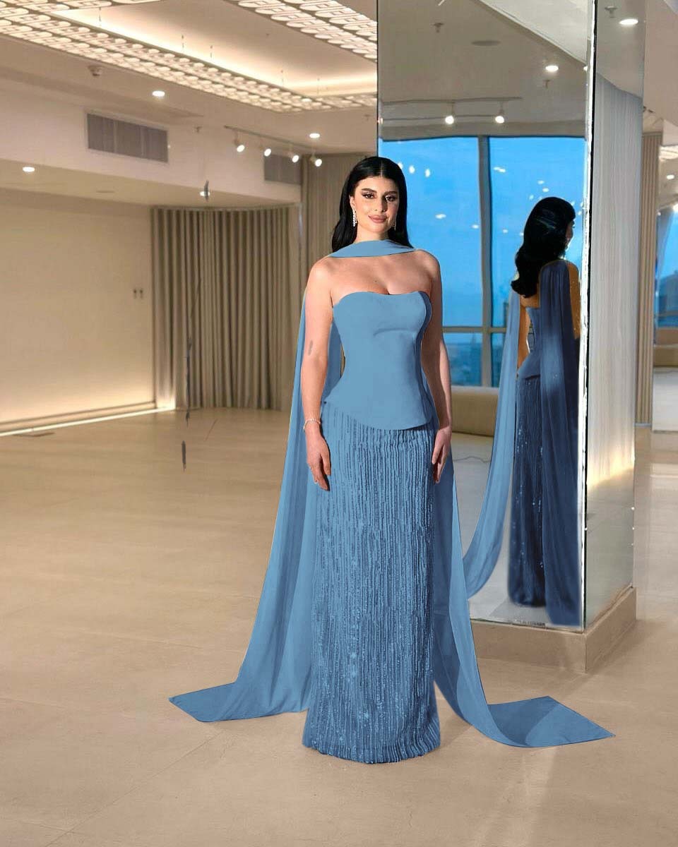 Charming Strapless Sleeveless Long Prom Dress With Beading Pleated