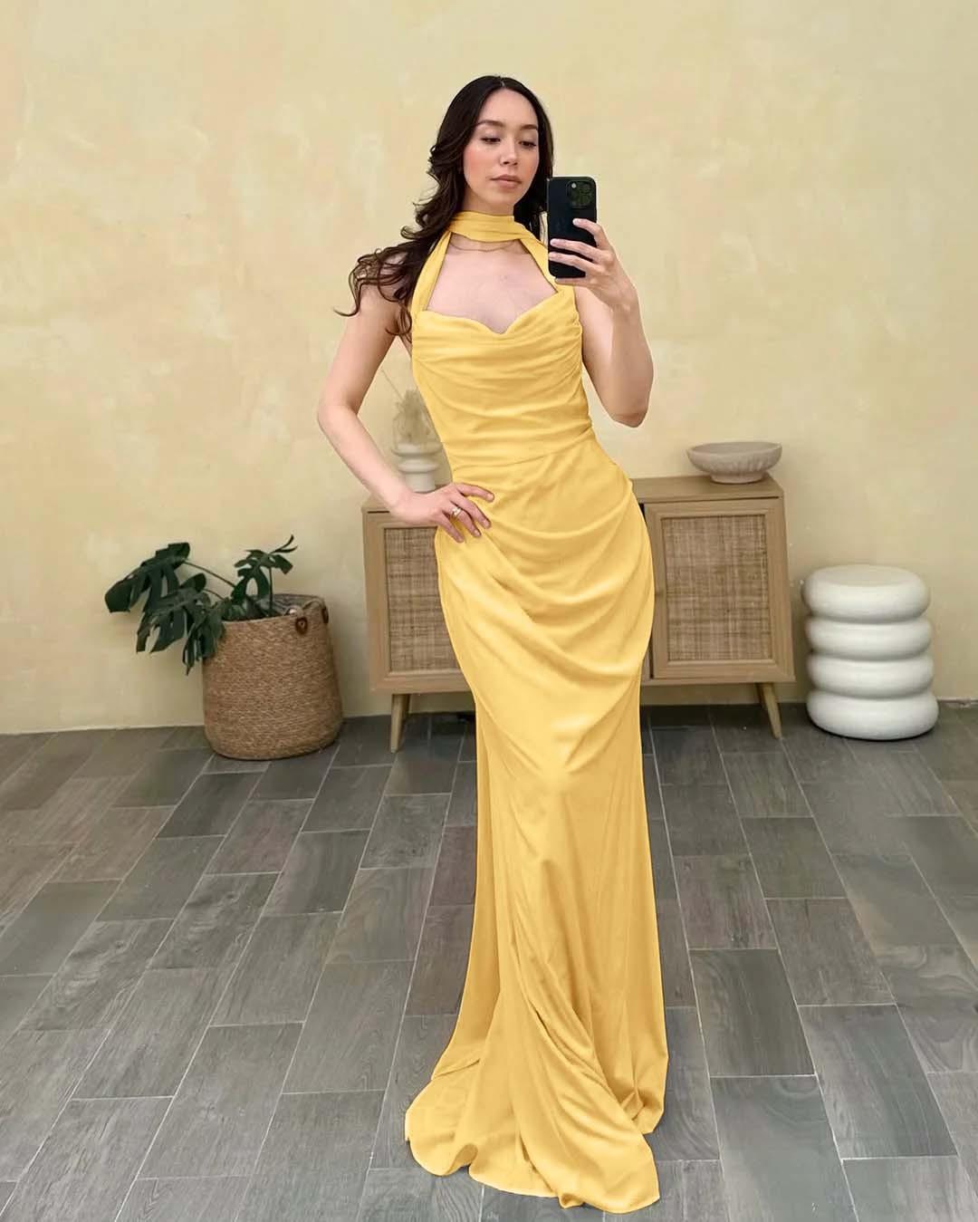 Halter Sleeveless Sweetheart Long Mermaid Prom Dress With Pleated