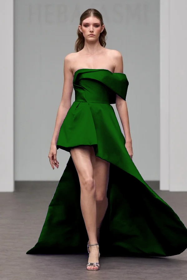 One Shoulder Sleeveless A Line Short Prom Dress With Pleated