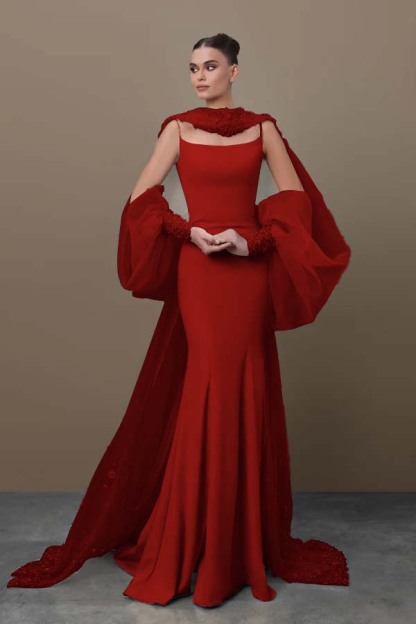 Spaghetti Strap Sleeveless Long Mermaid Prom Dress With Sequins