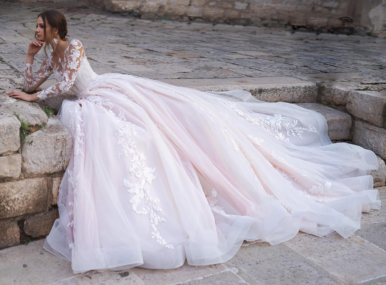 Lace Appliqued Wedding Dresses for Bride 2025 Beach Wedding Bridal Gowns for Women SE002-BMbridal.UK