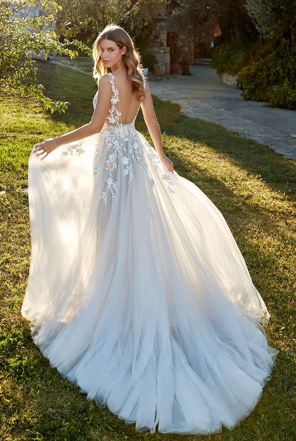 Lace Appliqued Wedding Dresses for Bride 2025 Beach Wedding Bridal Gowns for Women SE002-BMbridal.UK