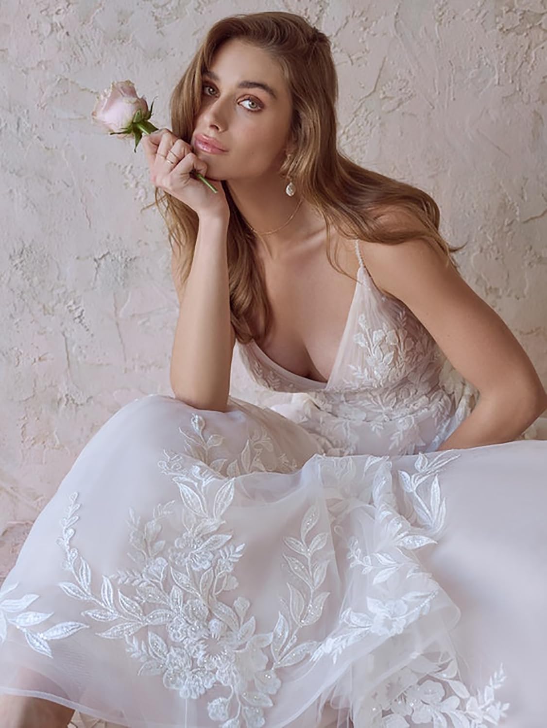 Lace Appliqued Wedding Dresses for Bride 2025 Beach Wedding Bridal Gowns for Women SE002-BMbridal.UK