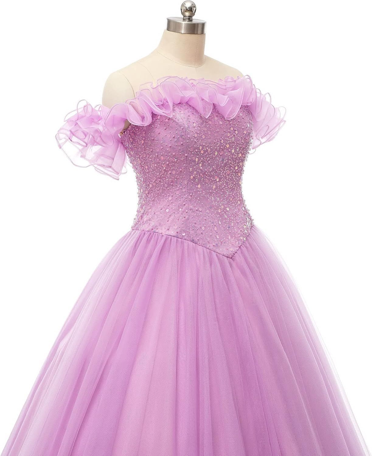 BMbride Women's Beading Sweetheart Ball Gown Tulle Layed Long Quinceanera Dress-BMbridal.UK