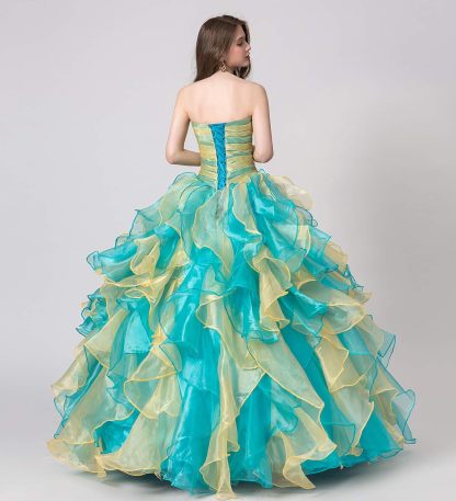 BMbride Women's Beading Sweetheart Ball Gown Tulle Layed Long Quinceanera Dress-BMbridal.UK