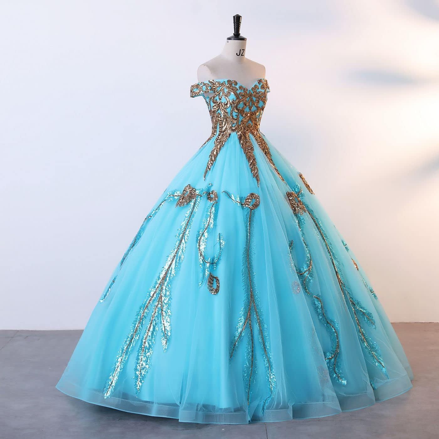 BMbride Women's Beading Sweetheart Ball Gown Tulle Layed Long Quinceanera Dress-BMbridal.UK