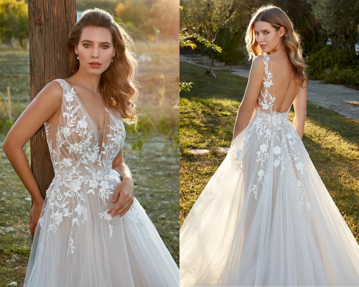 Lace Appliqued Wedding Dresses for Bride 2025 Beach Wedding Bridal Gowns for Women SE002-BMbridal.UK