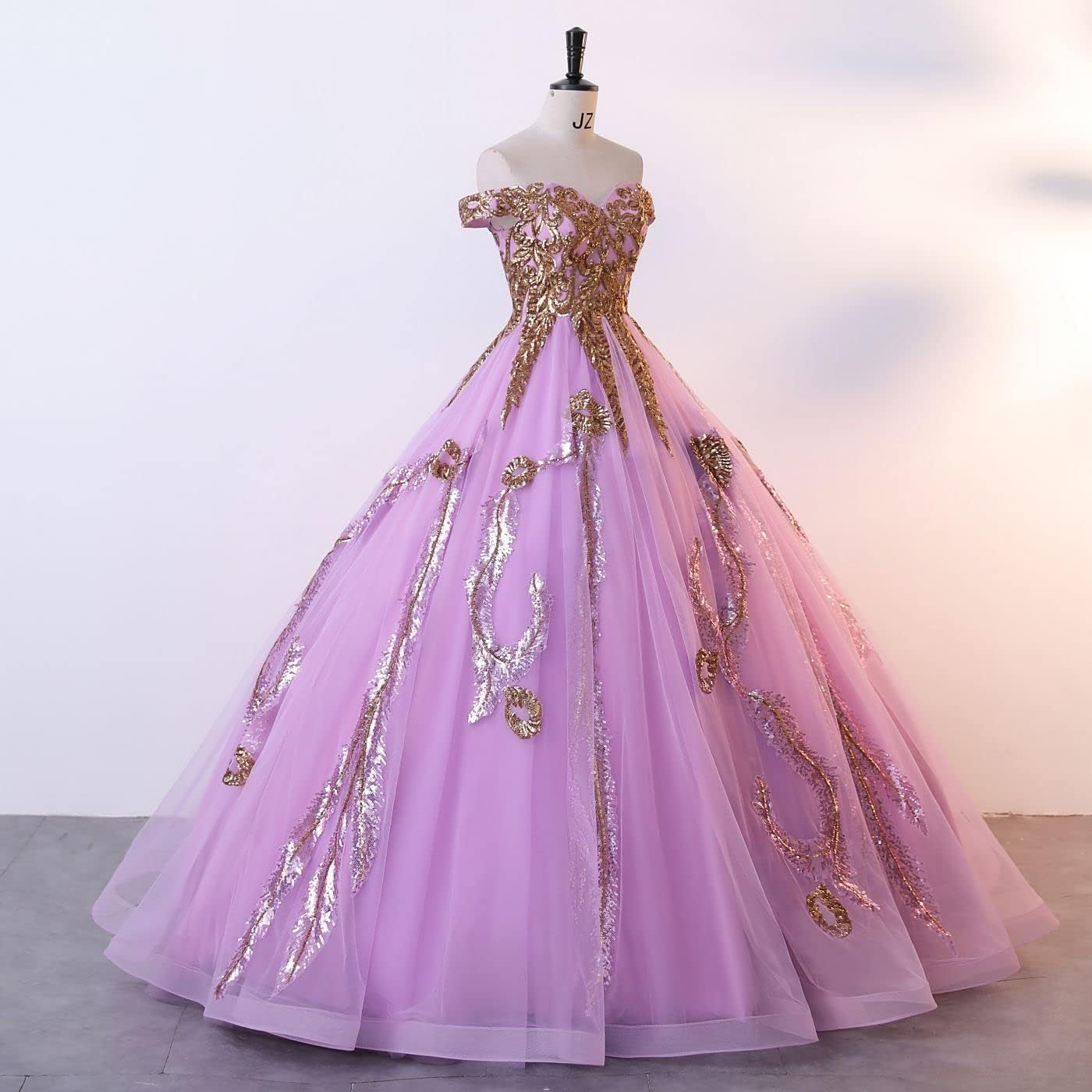 BMbride Women's Beading Sweetheart Ball Gown Tulle Layed Long Quinceanera Dress-BMbridal.UK