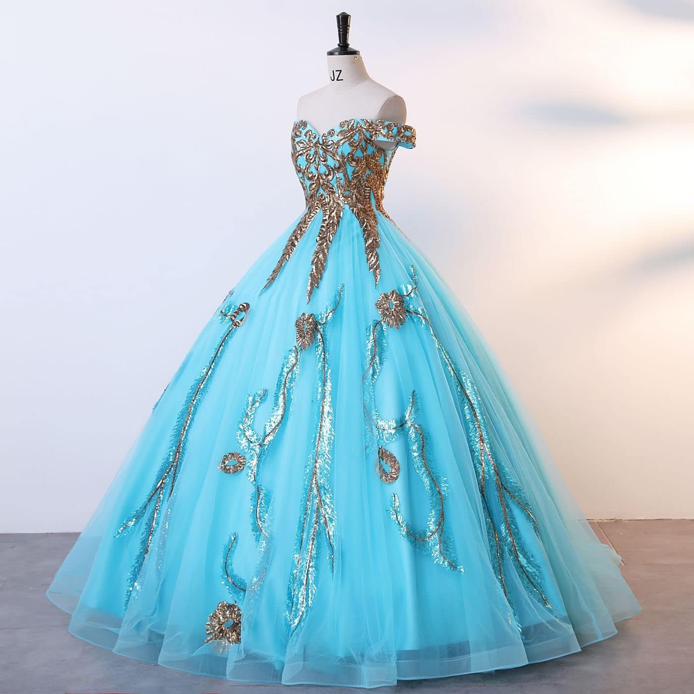 BMbride Women's Beading Sweetheart Ball Gown Tulle Layed Long Quinceanera Dress-BMbridal.UK
