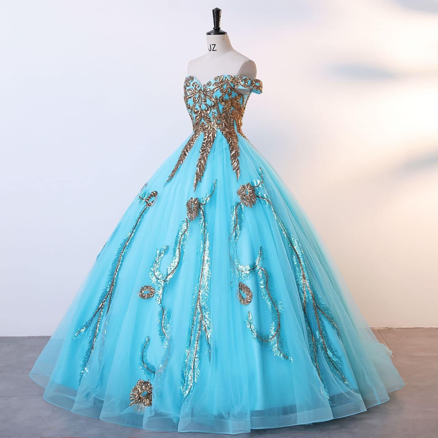 BMbride Women's Beading Sweetheart Ball Gown Tulle Layed Long Quinceanera Dress-BMbridal.UK