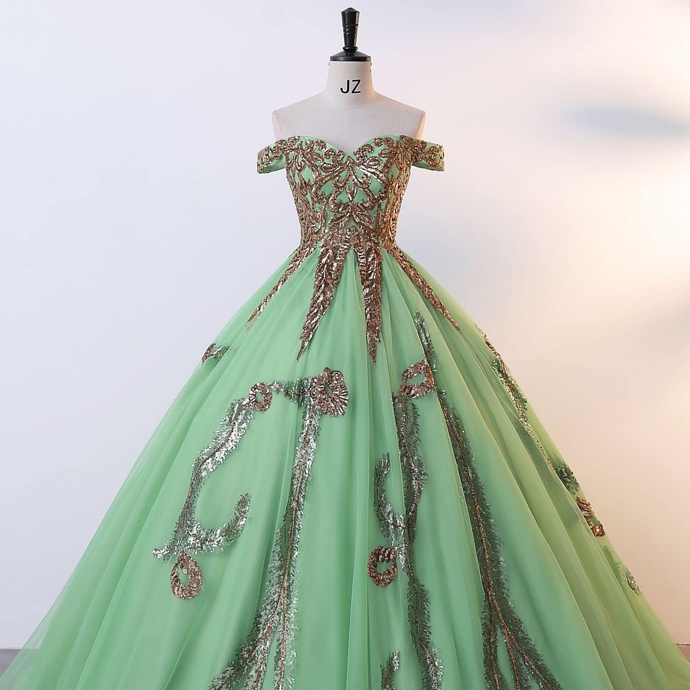 BMbride Women's Beading Sweetheart Ball Gown Tulle Layed Long Quinceanera Dress-BMbridal.UK