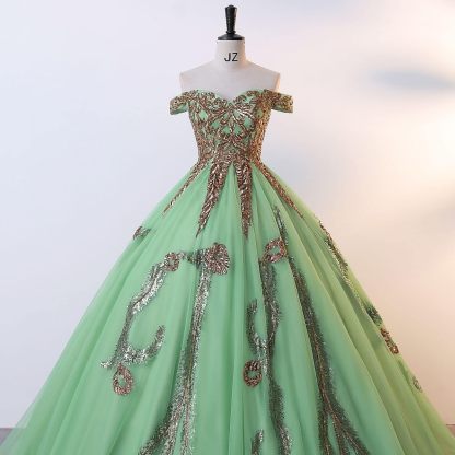 BMbride Women's Beading Sweetheart Ball Gown Tulle Layed Long Quinceanera Dress-BMbridal.UK