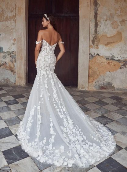 Loyeloy Women's Wedding Dresses for Bride 2025 Sexy V Neck Slit Lace Bridal Wedding Gowns for Bride YJ010-BMbridal.UK