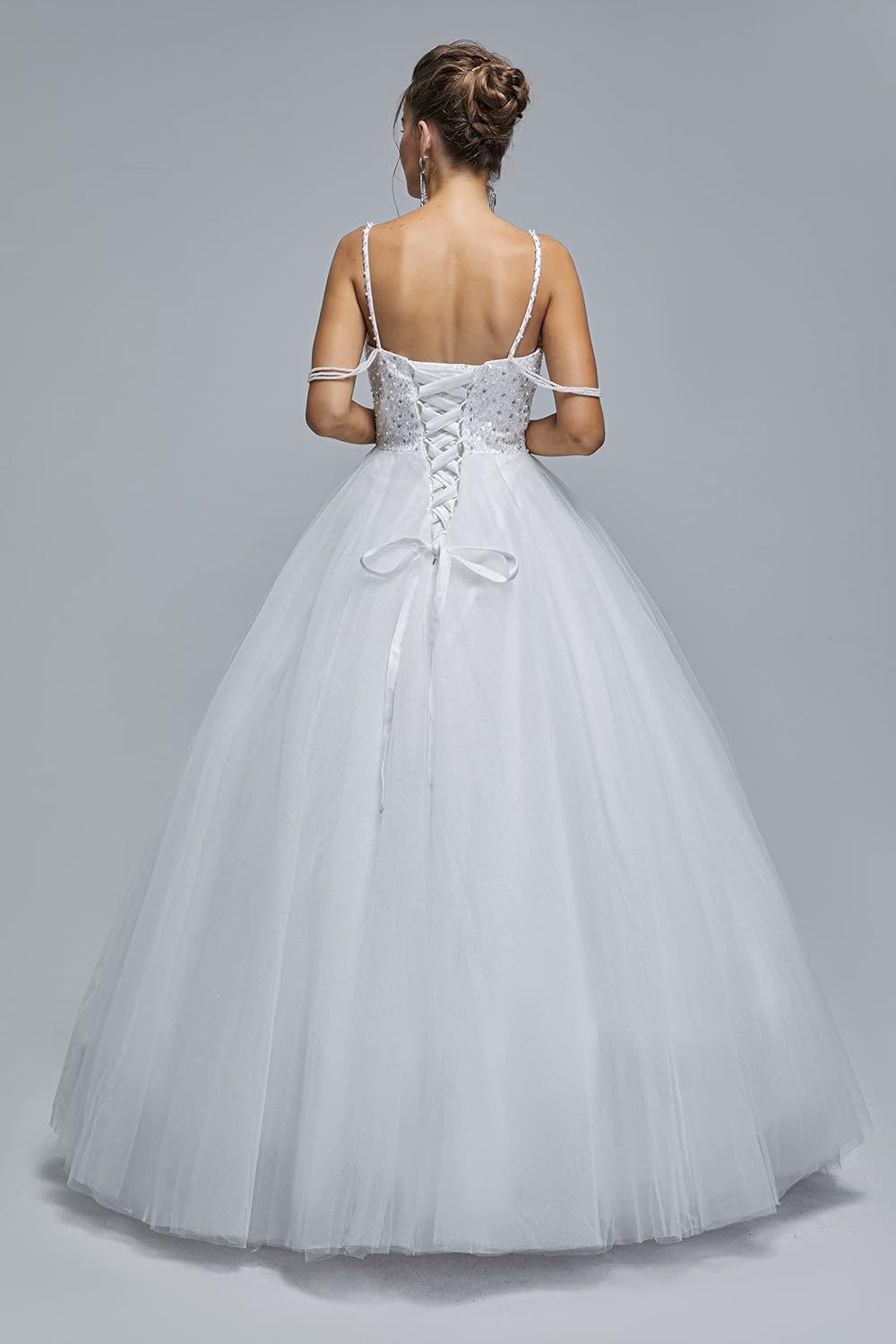 BMbride Women's Beading Sweetheart Ball Gown Tulle Layed Long Quinceanera Dress-BMbridal.UK