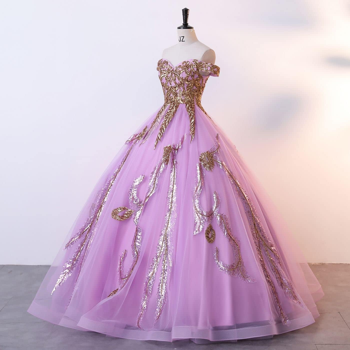BMbride Women's Beading Sweetheart Ball Gown Tulle Layed Long Quinceanera Dress-BMbridal.UK