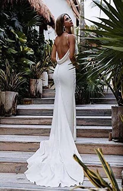 Lace Appliqued Wedding Dresses for Bride 2025 Beach Wedding Bridal Gowns for Women SE002-BMbridal.UK