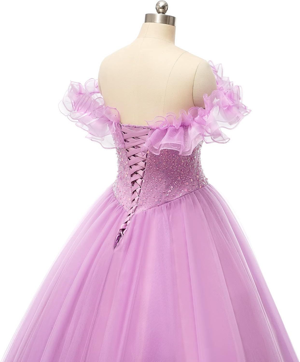 BMbride Women's Beading Sweetheart Ball Gown Tulle Layed Long Quinceanera Dress-BMbridal.UK