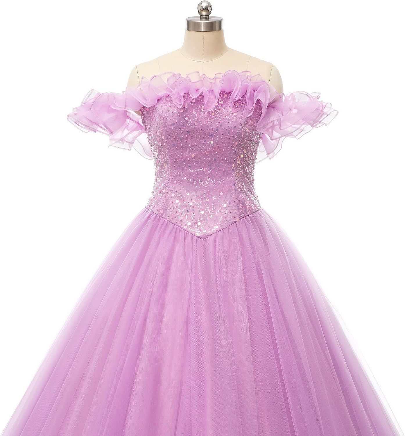 BMbride Women's Beading Sweetheart Ball Gown Tulle Layed Long Quinceanera Dress-BMbridal.UK