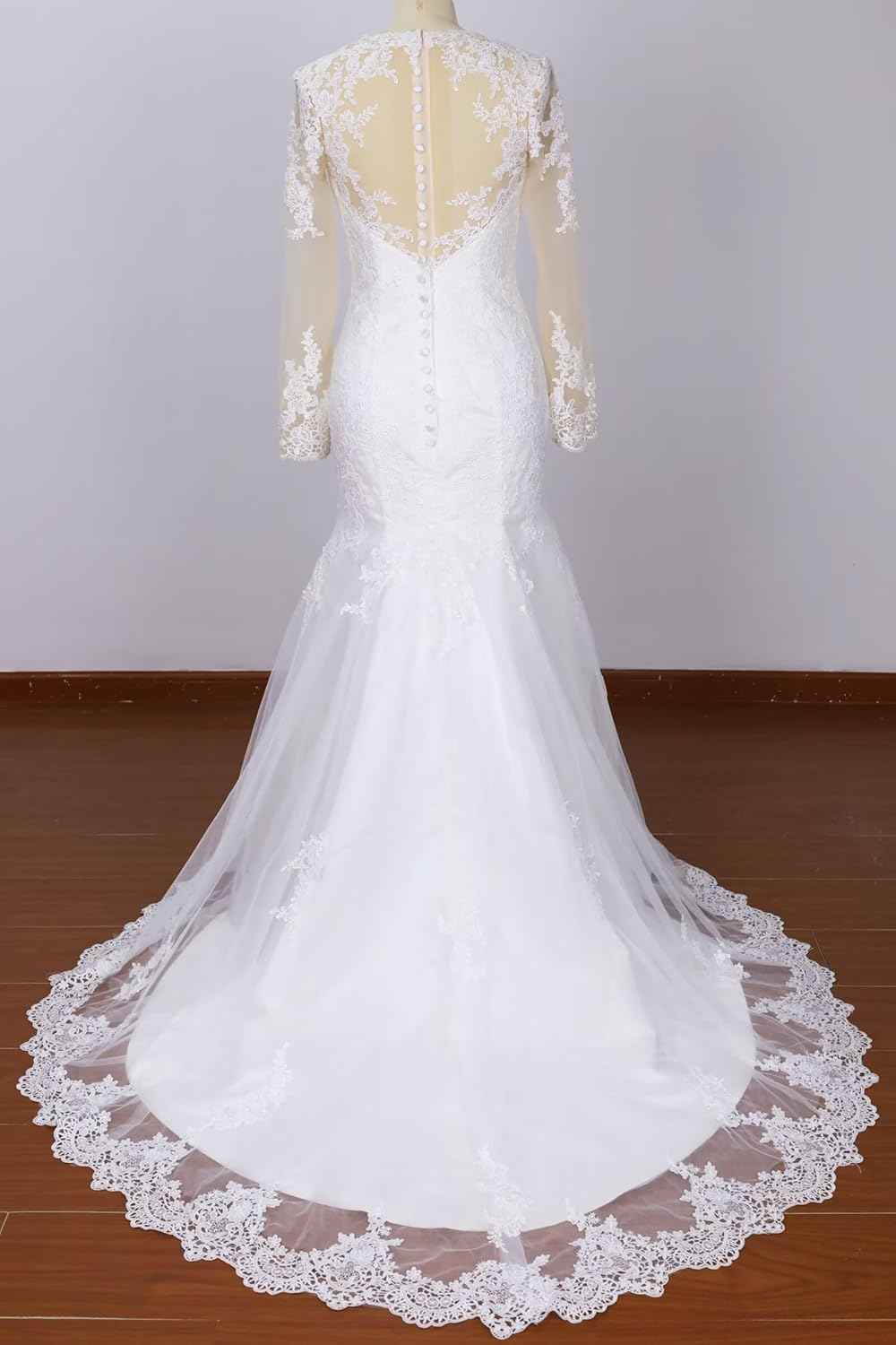 Mermaid Wedding Dresses for Bride 2025 Lace Bridal Gowns Beach Bridal Dress for Wedding Gowns-BMbridal.UK