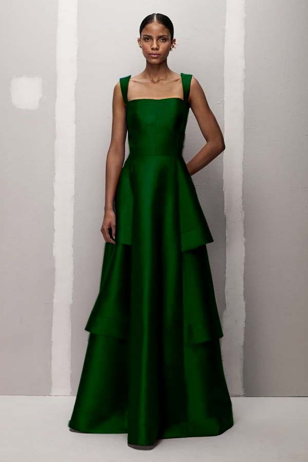 Charming Straps Sleeveless High Waist Long Prom Dress With Pleated