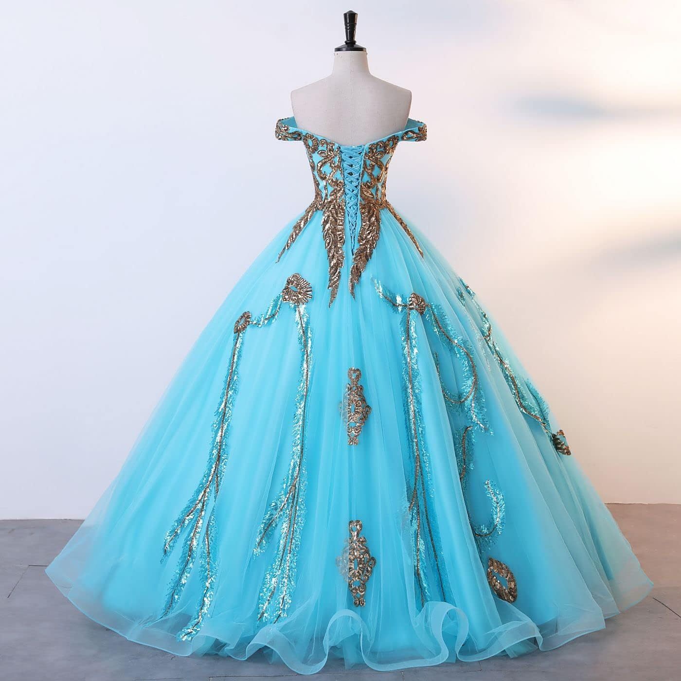 BMbride Women's Beading Sweetheart Ball Gown Tulle Layed Long Quinceanera Dress-BMbridal.UK