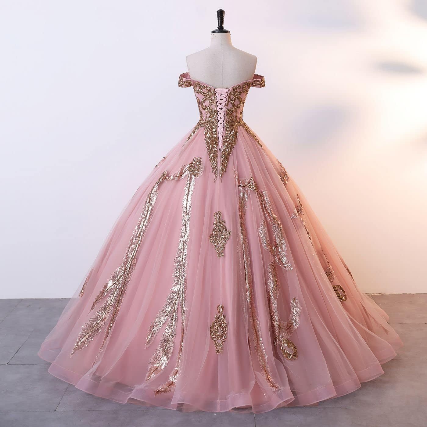 BMbride Women's Beading Sweetheart Ball Gown Tulle Layed Long Quinceanera Dress-BMbridal.UK