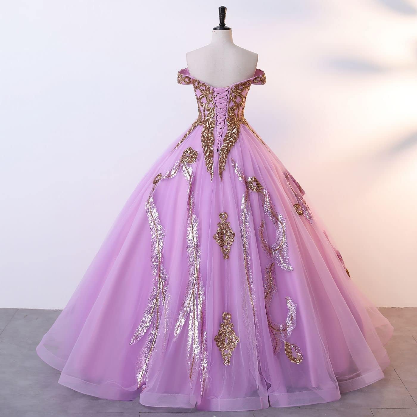 BMbride Women's Beading Sweetheart Ball Gown Tulle Layed Long Quinceanera Dress-BMbridal.UK