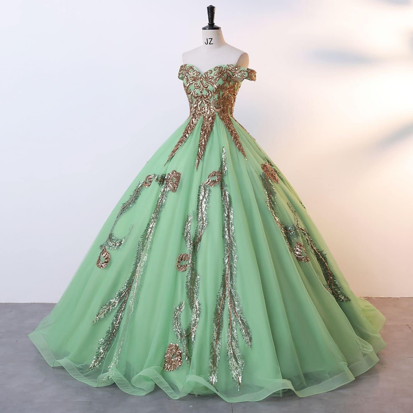 BMbride Women's Beading Sweetheart Ball Gown Tulle Layed Long Quinceanera Dress-BMbridal.UK