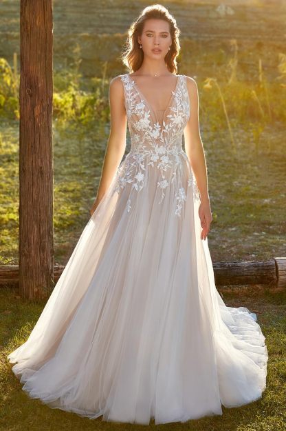 Lace Appliqued Wedding Dresses for Bride 2025 Beach Wedding Bridal Gowns for Women SE002-BMbridal.UK