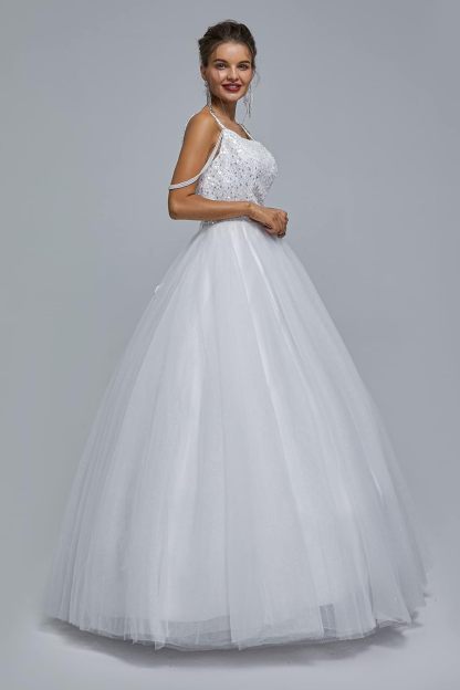 BMbride Women's Beading Sweetheart Ball Gown Tulle Layed Long Quinceanera Dress-BMbridal.UK