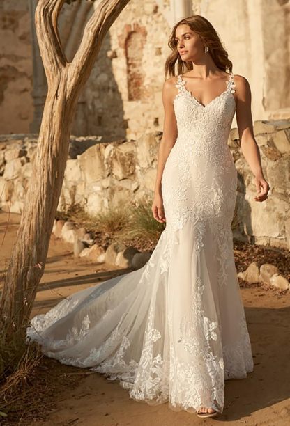 Lace Appliqued Wedding Dresses for Bride 2025 Beach Wedding Bridal Gowns for Women SE002-BMbridal.UK