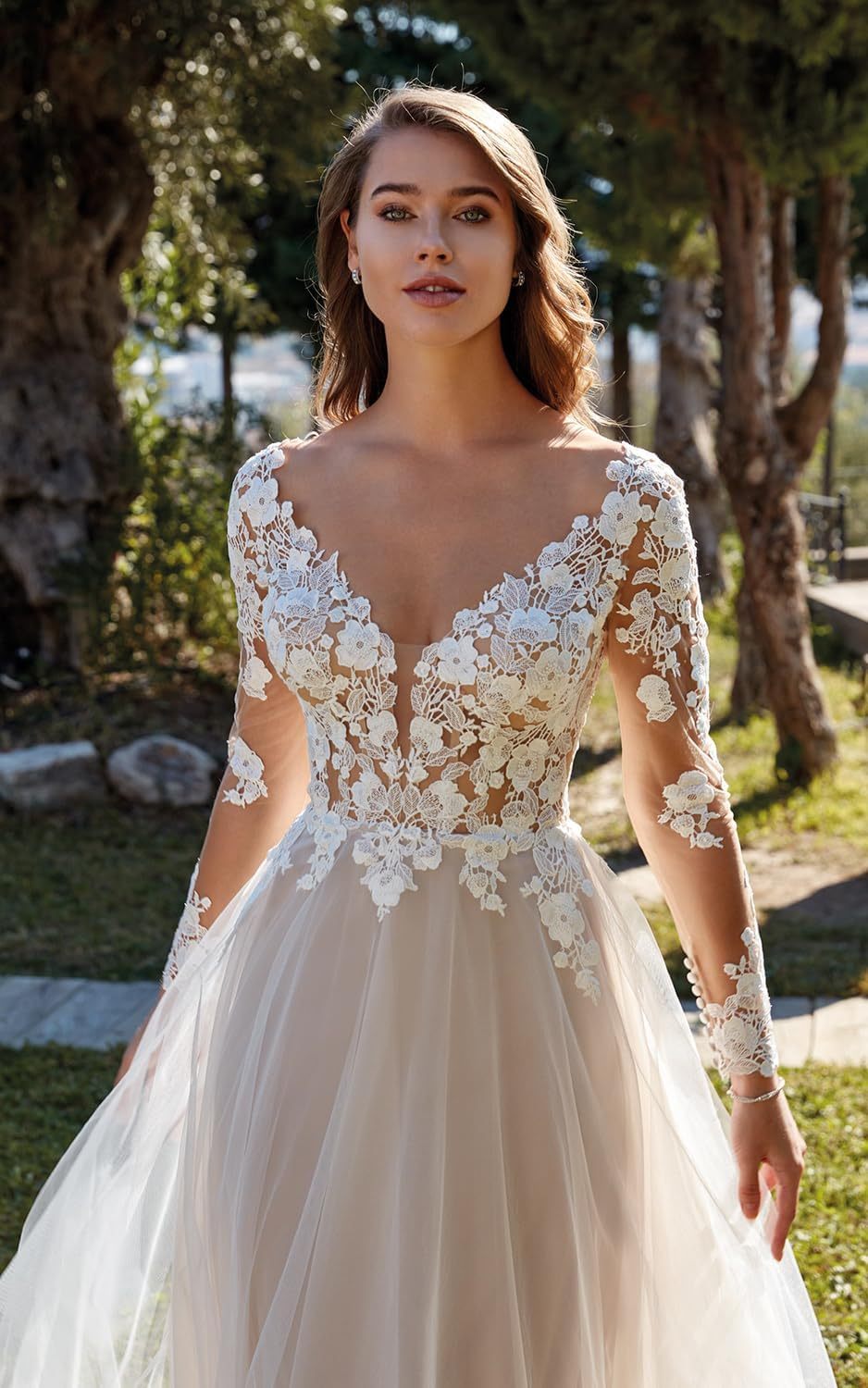 Lace Appliqued Wedding Dresses for Bride 2025 Beach Wedding Bridal Gowns for Women SE002-BMbridal.UK