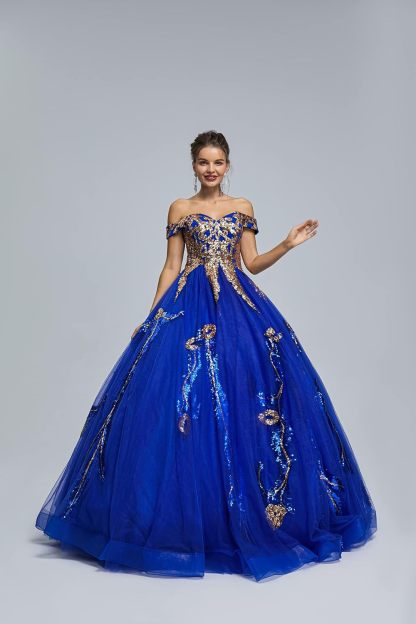 BMbride Women's Beading Sweetheart Ball Gown Tulle Layed Long Quinceanera Dress-BMbridal.UK