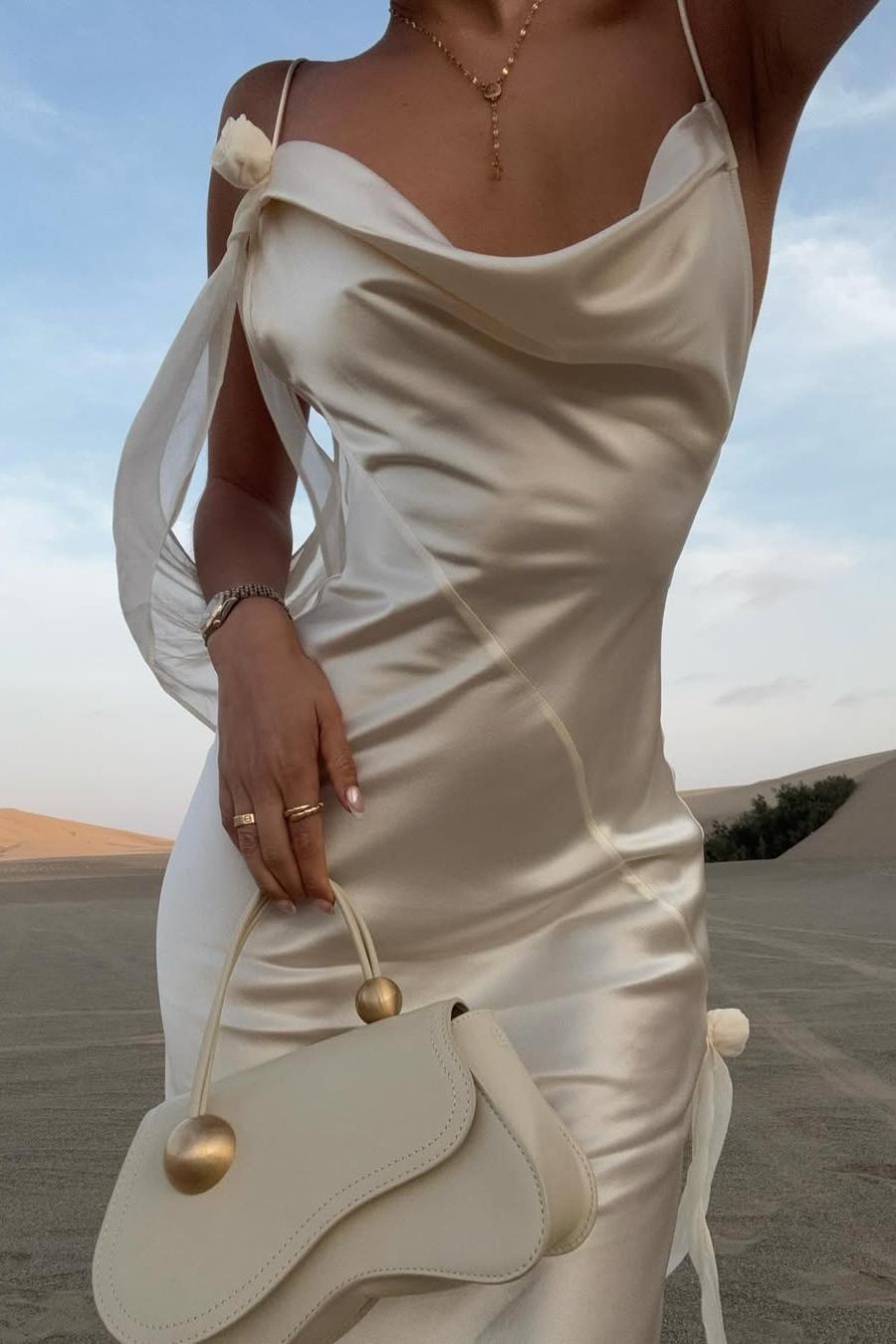 Spaghetti Strap Backless Sleeveless Long Mermaid Prom Dress With Pleated