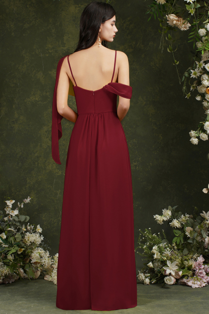 Bmbridal Bridesmaid Dress Side Split Long Chiffon-BMbridal