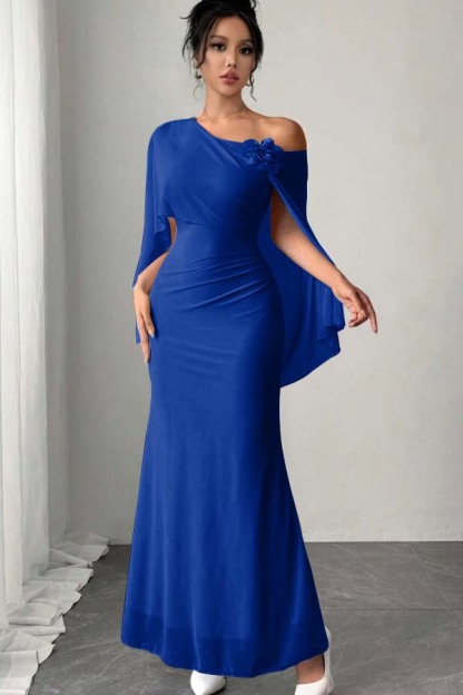 Chic Sleeveless Mermaid Long Prom Dress With Pleated Appliques