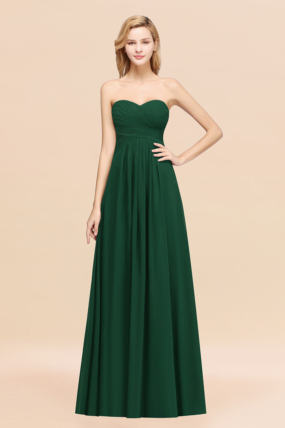BMbridal Vintage Sweetheart Long Grape Affordable Bridesmaid Dresses Online-BMbridal