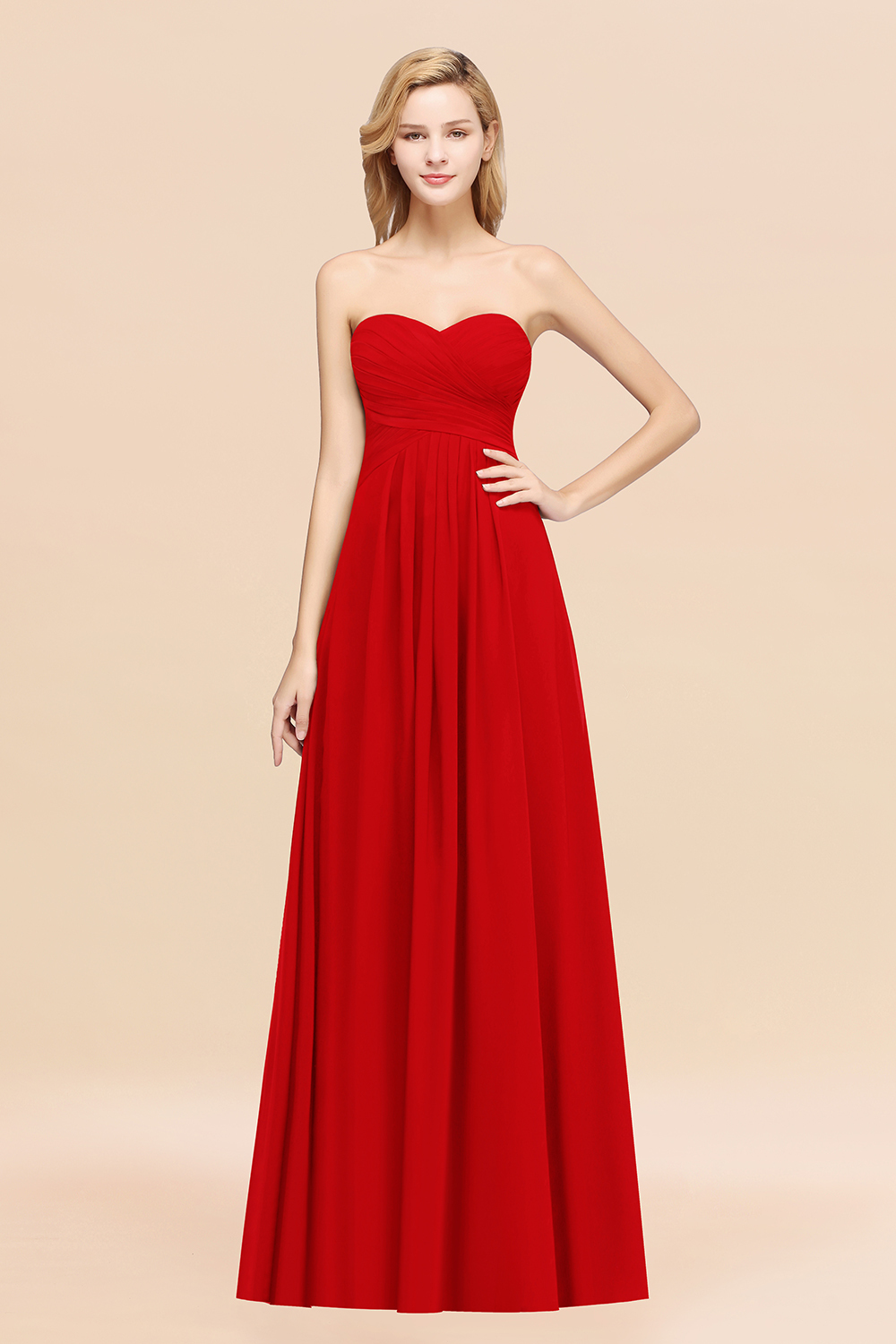 BMbridal Vintage Sweetheart Long Grape Affordable Bridesmaid Dresses Online-BMbridal