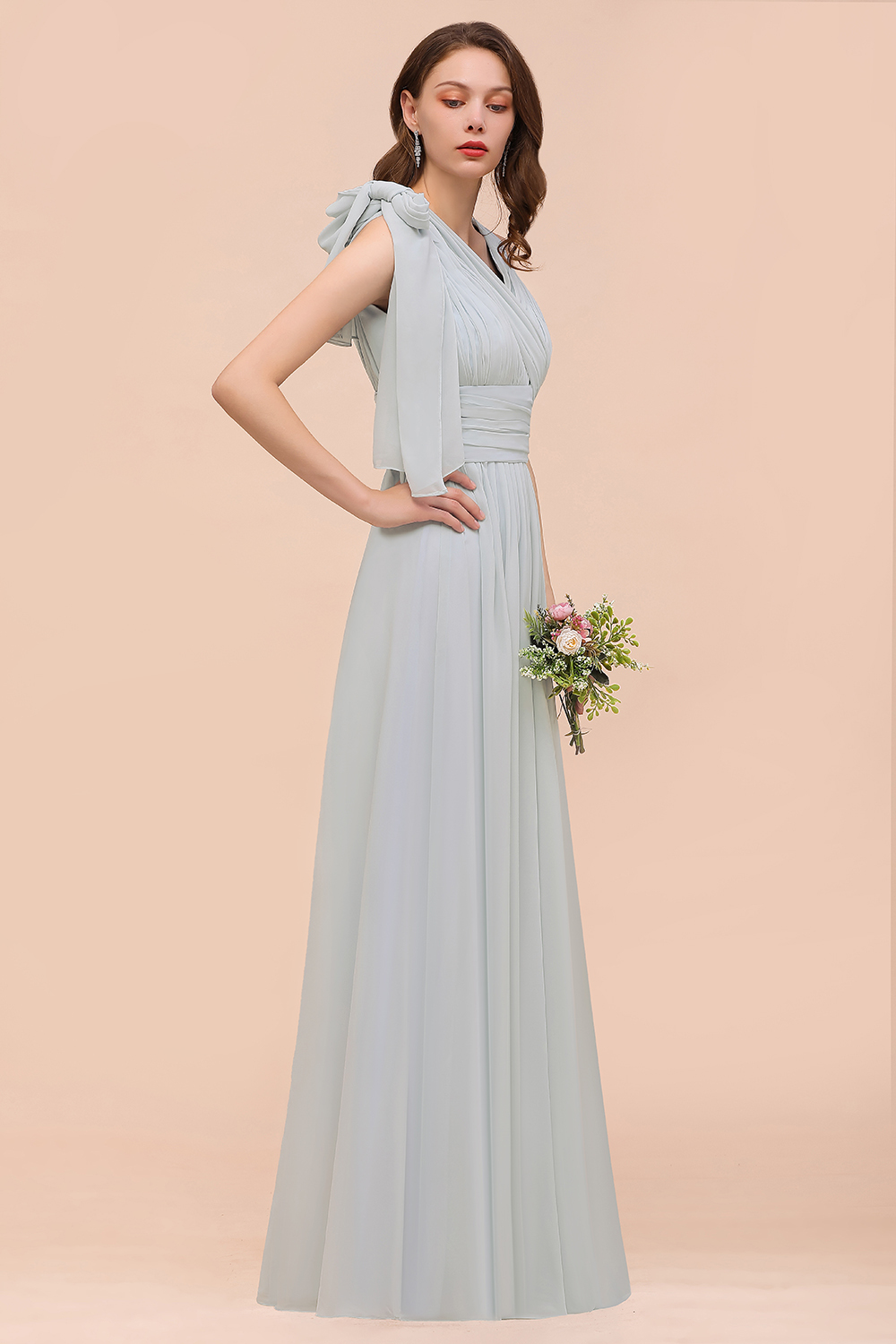 BMbridal Gorgeous Ruffle Convertible Mist Chiffon Bridesmaid Dresses Online-BMbridal