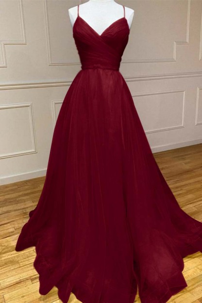 Amazing Yellow Spaghetti Strap Sleeveless V Neck Prom Dress String Back