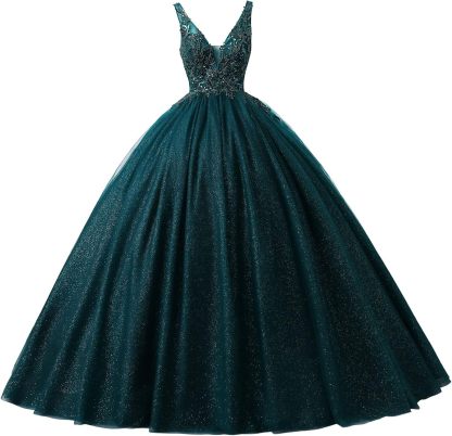 BMbride Women's Beading Sweetheart Ball Gown Tulle Layed Long Quinceanera Dress-BMbridal.UK