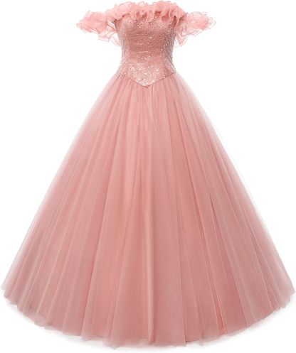 BMbride Women's Beading Sweetheart Ball Gown Tulle Layed Long Quinceanera Dress-BMbridal.UK