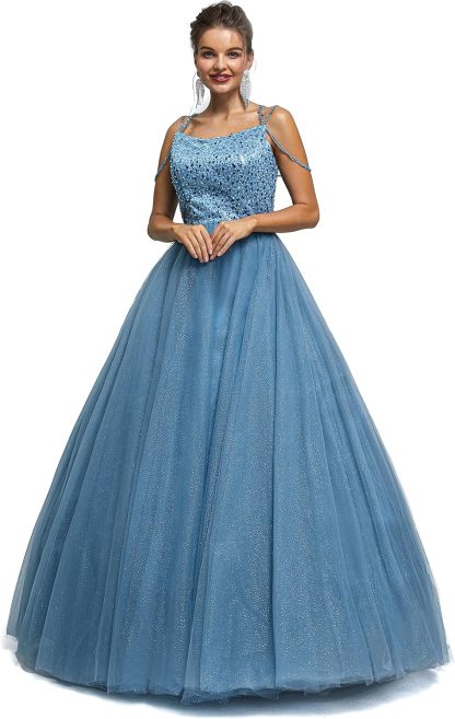 BMbride Women's Beading Sweetheart Ball Gown Tulle Layed Long Quinceanera Dress-BMbridal.UK