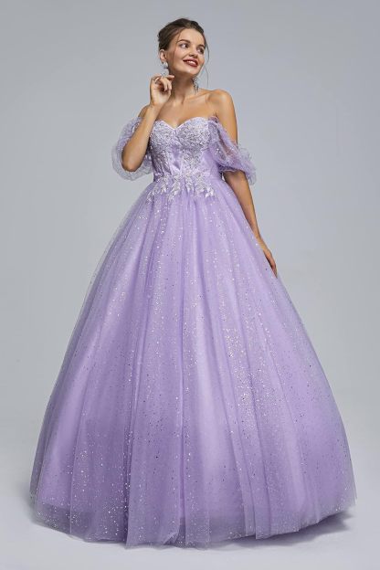 BMbride Women's Beading Sweetheart Ball Gown Tulle Layed Long Quinceanera Dress-BMbridal.UK