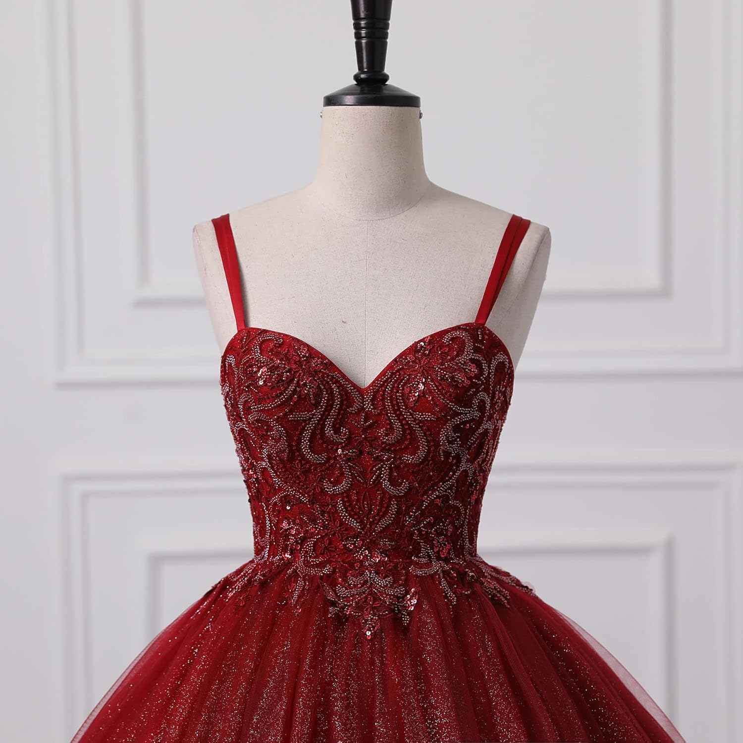 BMbride Women's Beading Sweetheart Ball Gown Tulle Layed Long Quinceanera Dress-BMbridal.UK