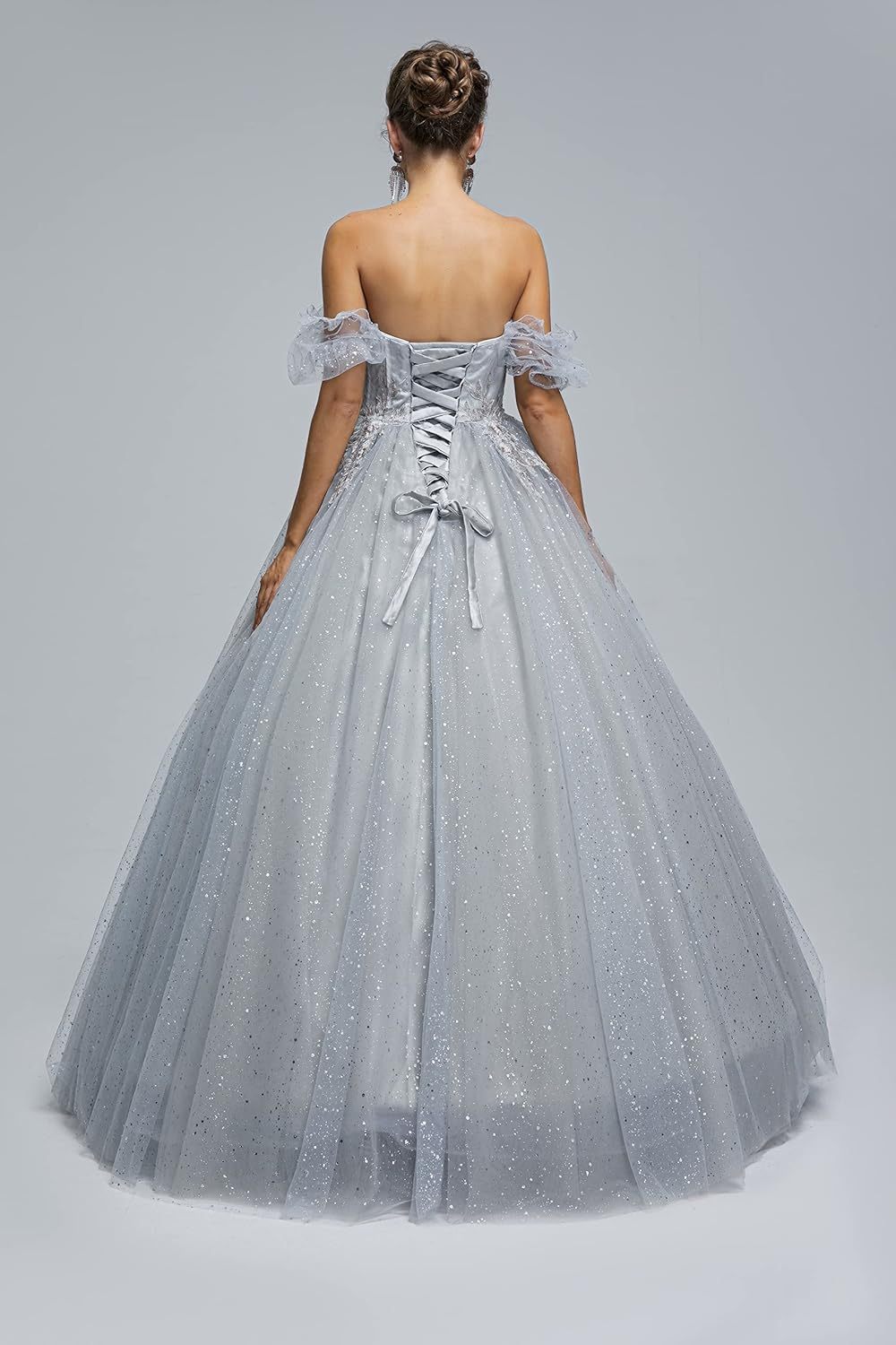 BMbride Women's Beading Sweetheart Ball Gown Tulle Layed Long Quinceanera Dress-BMbridal.UK