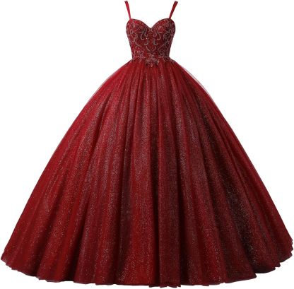 BMbride Women's Beading Sweetheart Ball Gown Tulle Layed Long Quinceanera Dress-BMbridal.UK